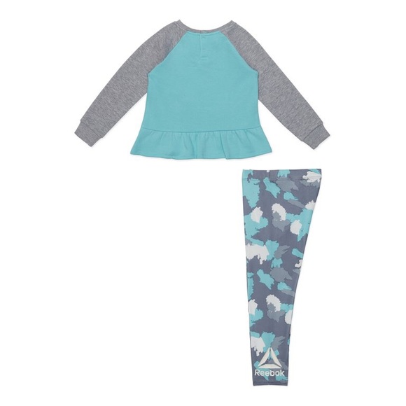 NWT REEBOK Baby & Toddler Girls Camo Leggings with Top, 2 Piece Athletic Set - Picture 2 of 8